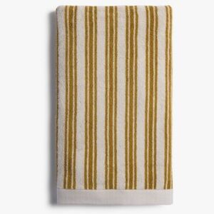 2!!!! PARACHUTE NWT striped supersoft bath towel -parchment & absinthe -56x30